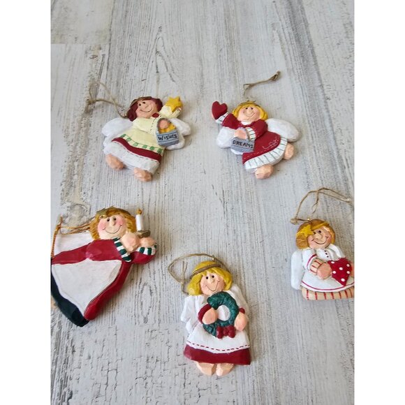 Vintage Eddie Walker Angel cherub ornament dreams wishes heart Xmas candle tree - Picture 1 of 11